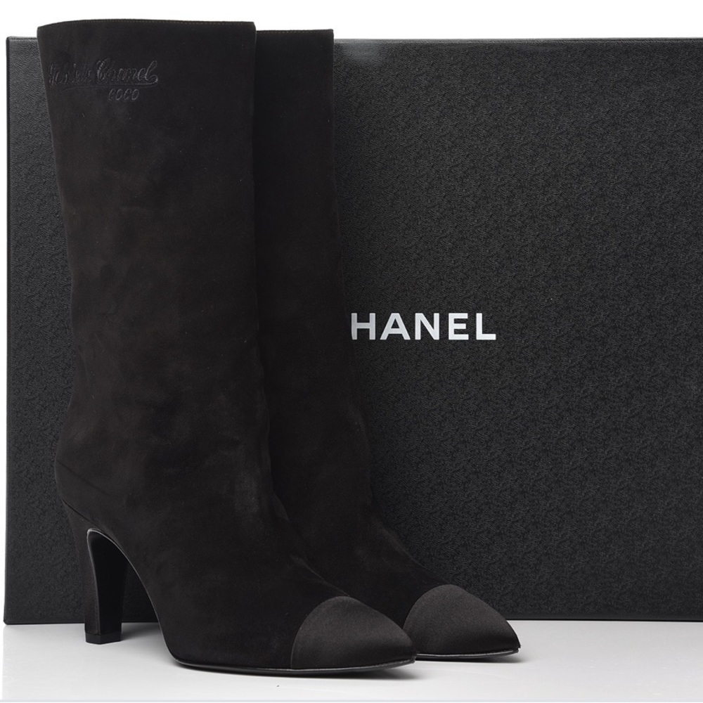 Chanel calfskin boots 👢